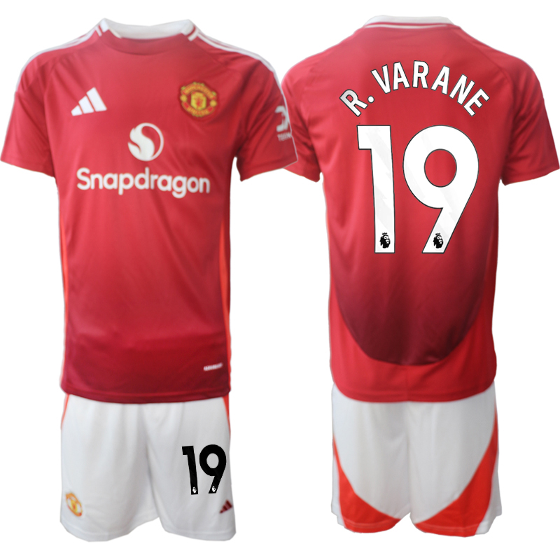 Men 2024-2025 Club Manchester United home Red #19 Soccer Jersey